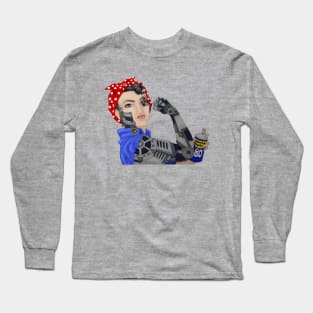 Rosie the Cyborg Riveter Long Sleeve T-Shirt